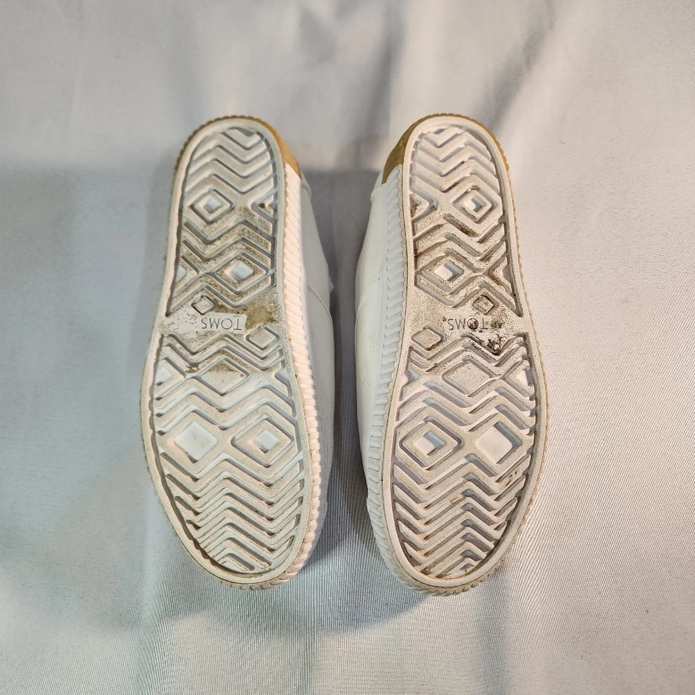 TOMS Women's White Cordones Indio Canvas Sneakers Size 7.5 - Picture 7 of 9